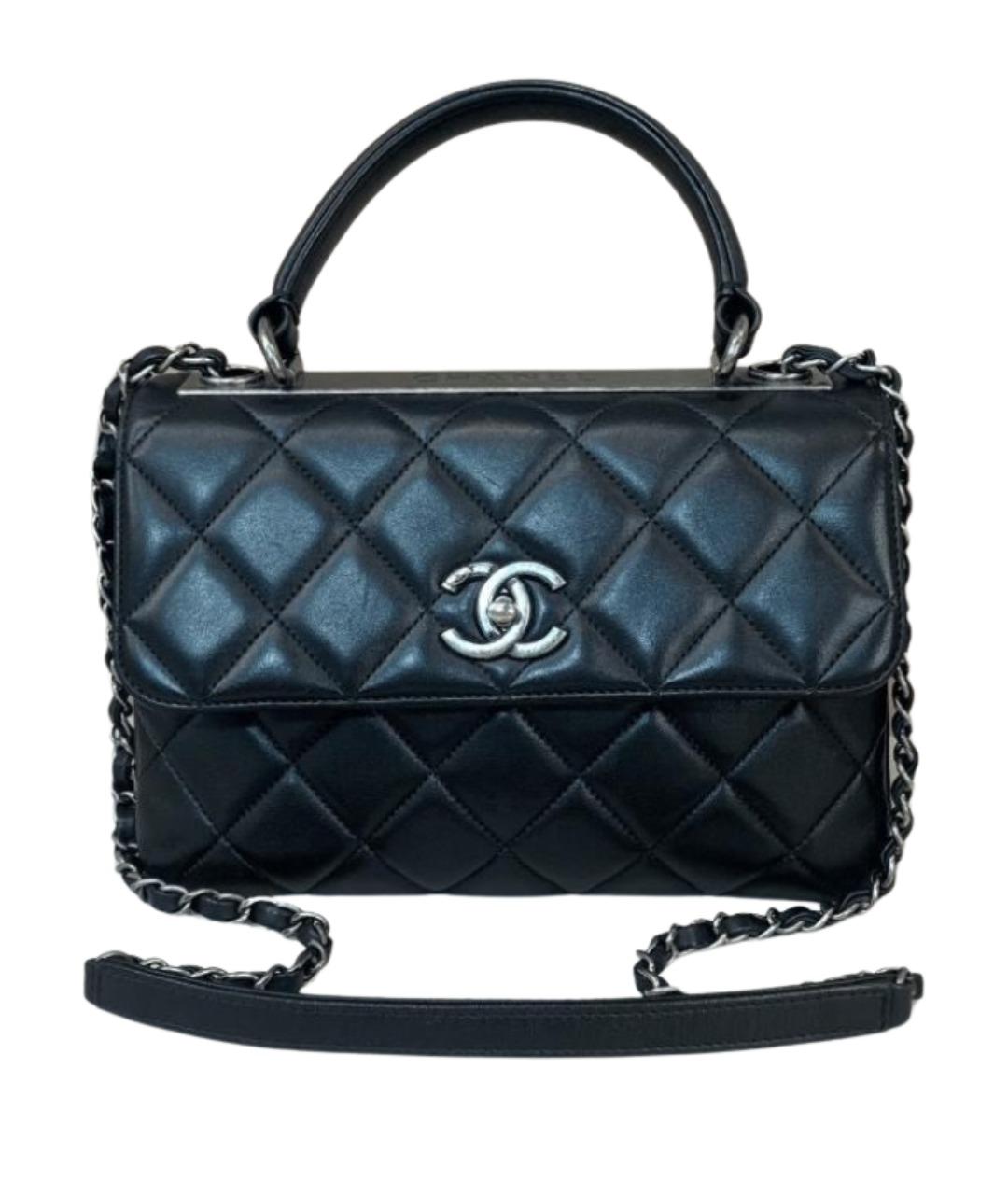 CHANEL Черная кожаная сумка через плечо, фото 1