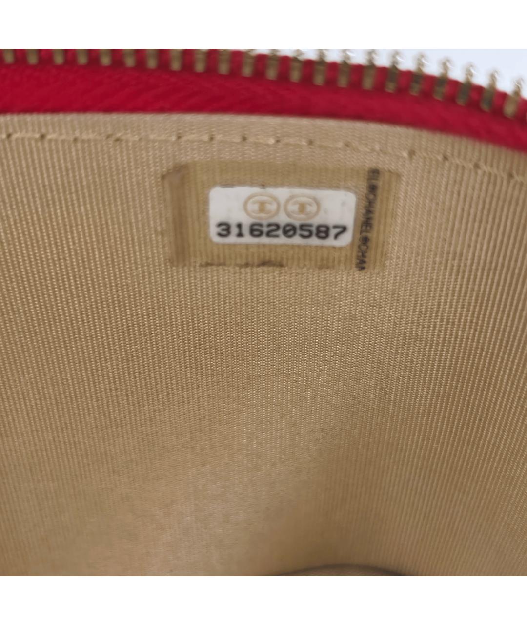 CHANEL Красная кожаная сумка через плечо, фото 4