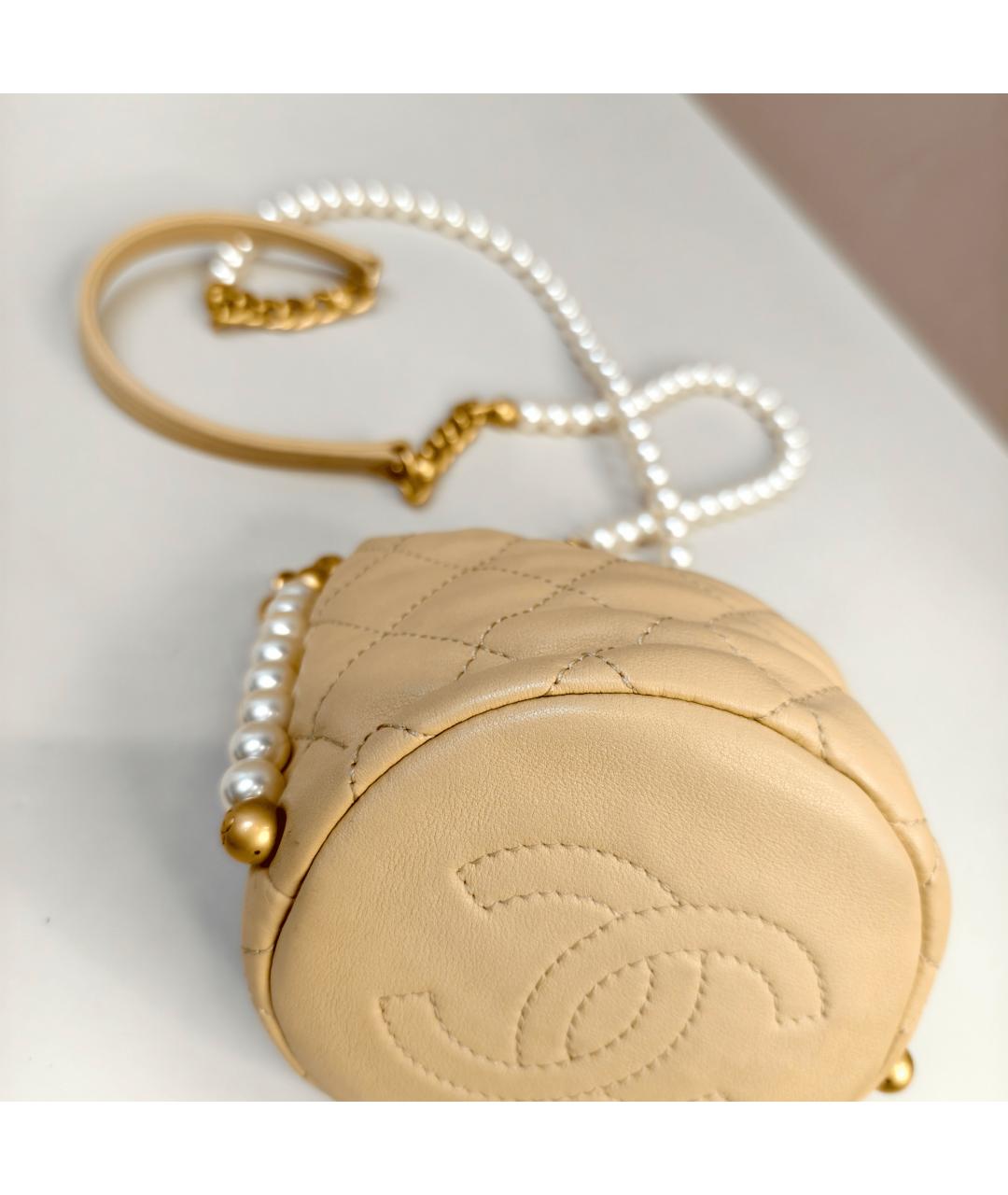 CHANEL Желтая кожаная сумка через плечо, фото 2