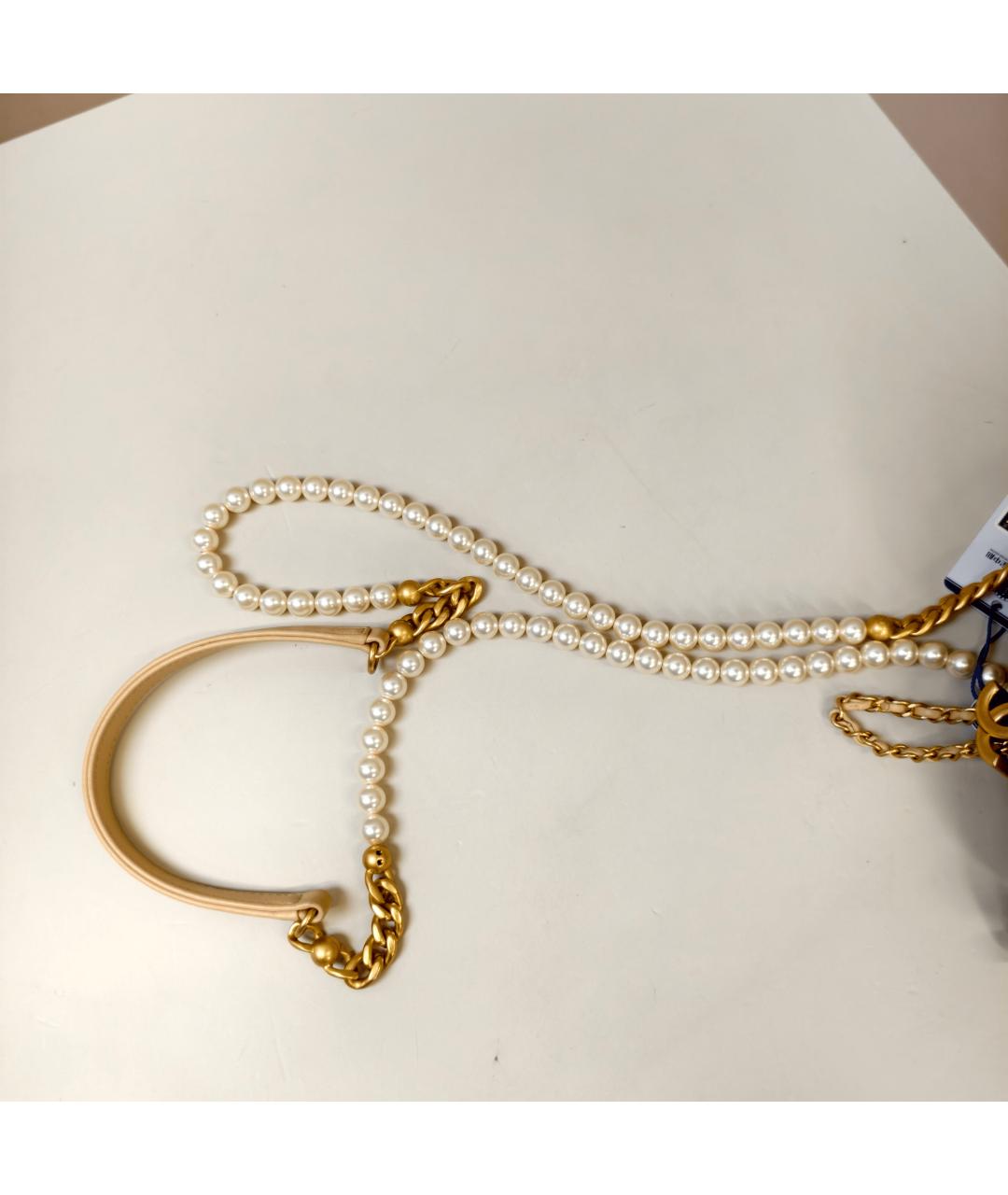 CHANEL Желтая кожаная сумка через плечо, фото 7