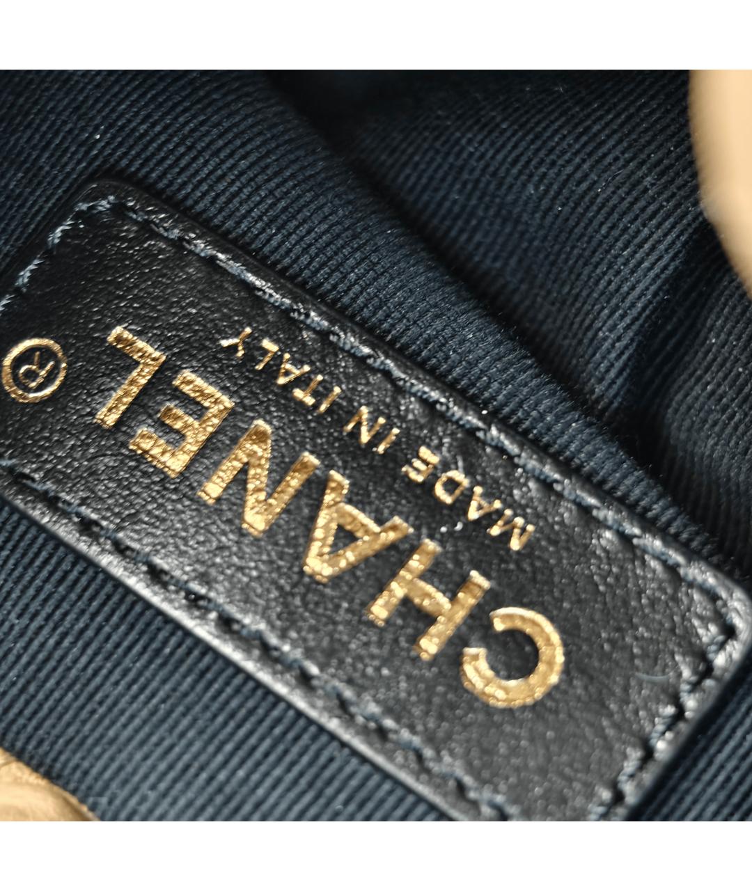 CHANEL Желтая кожаная сумка через плечо, фото 8