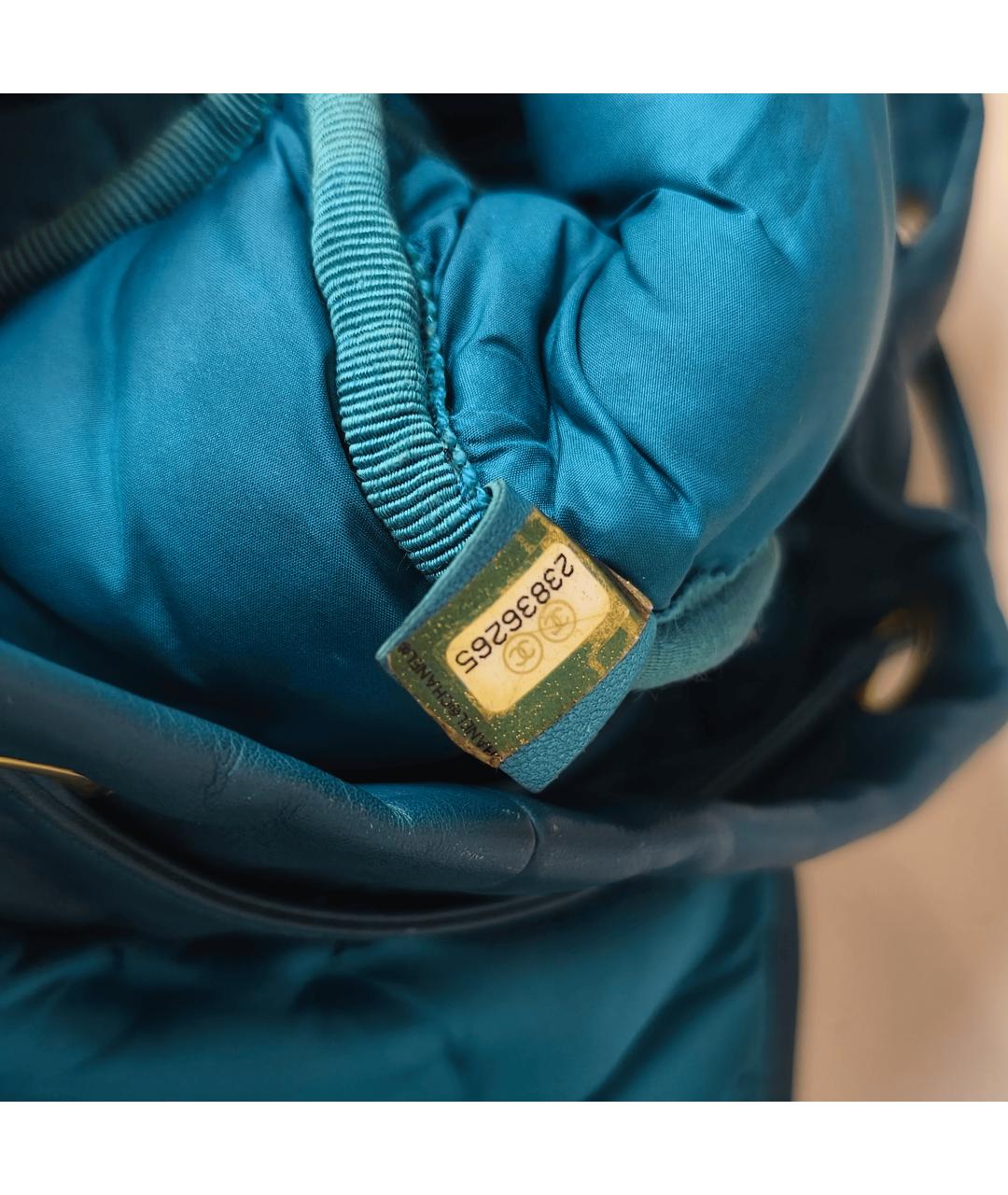 CHANEL Голубой рюкзак, фото 5