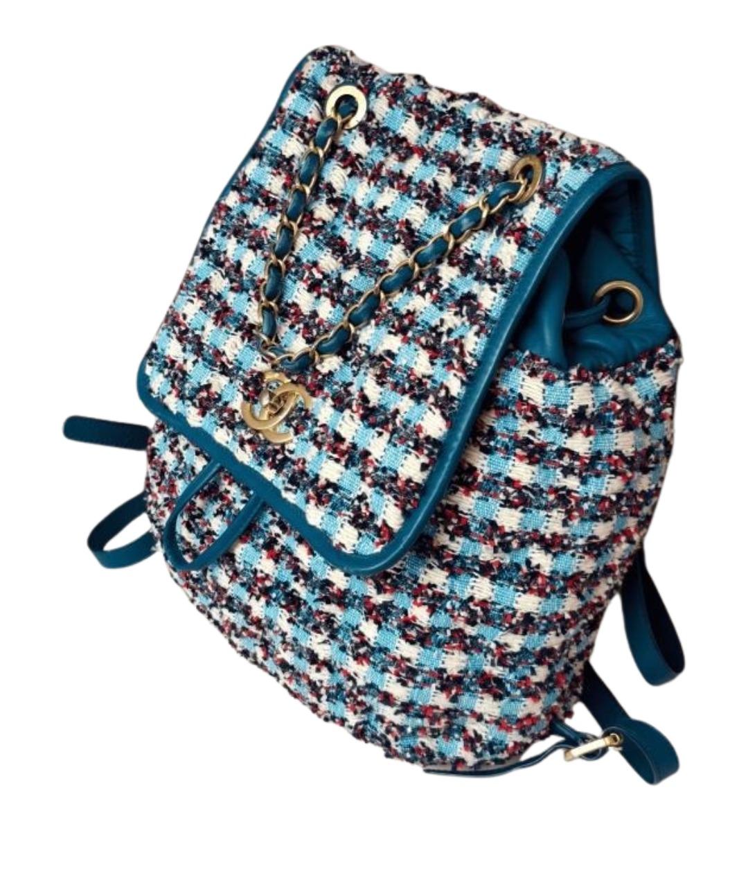 CHANEL Голубой рюкзак, фото 1