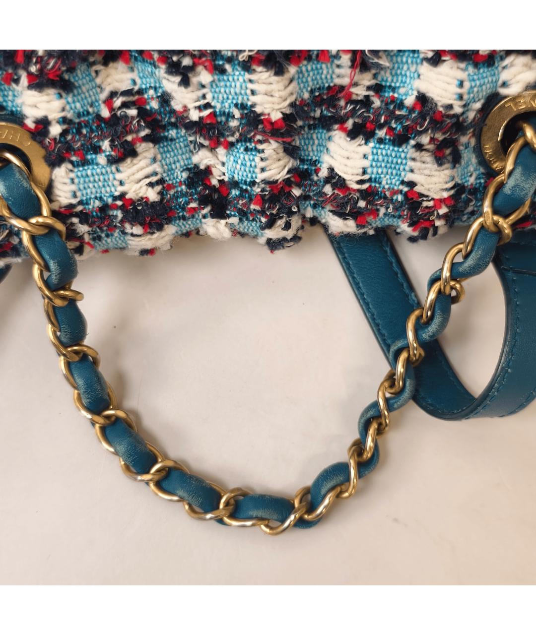 CHANEL Голубой рюкзак, фото 6