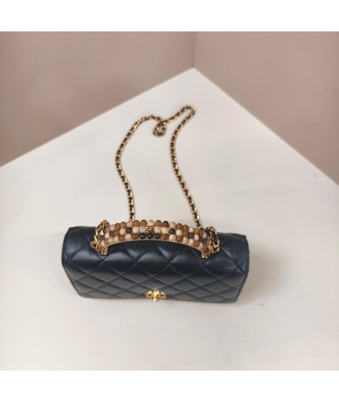 CHANEL Черная кожаная сумка через плечо, фото 9