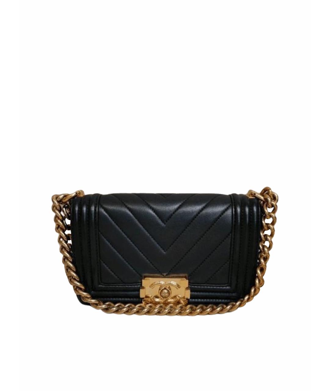 CHANEL Черная кожаная сумка через плечо, фото 1