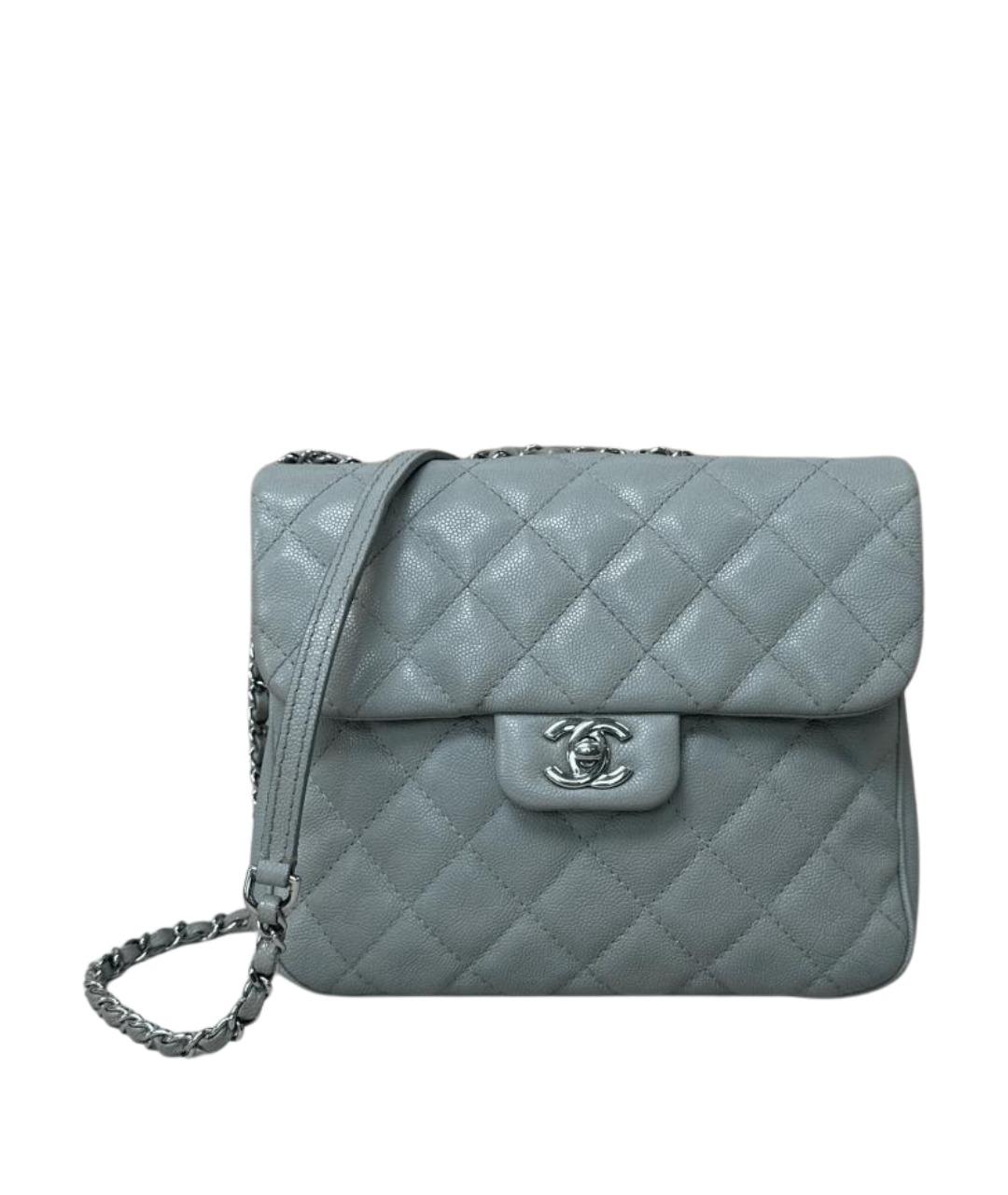 CHANEL Серая кожаная сумка через плечо, фото 1