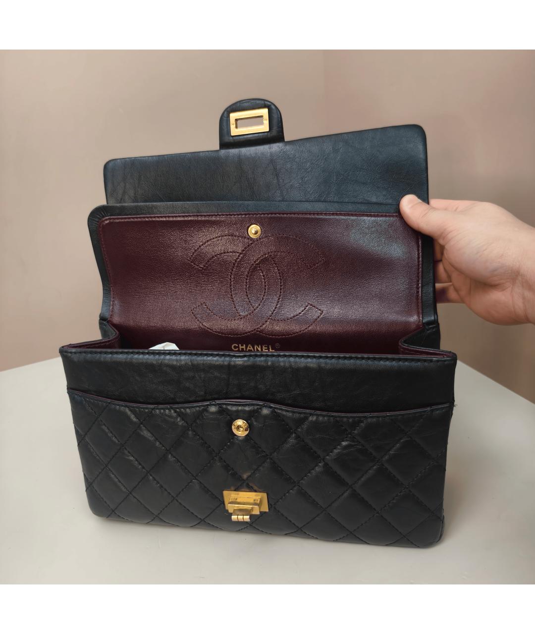 CHANEL Черная кожаная сумка через плечо, фото 7