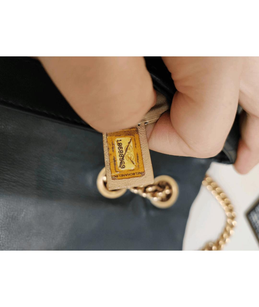 CHANEL Черная кожаная сумка через плечо, фото 2