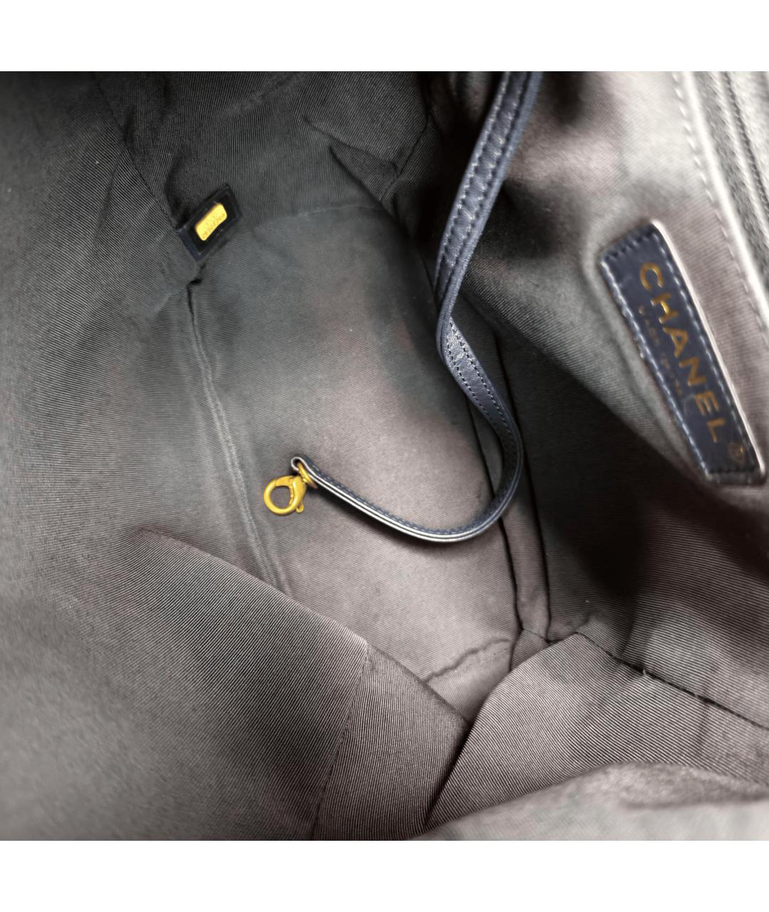 CHANEL Синий твидовый рюкзак, фото 2