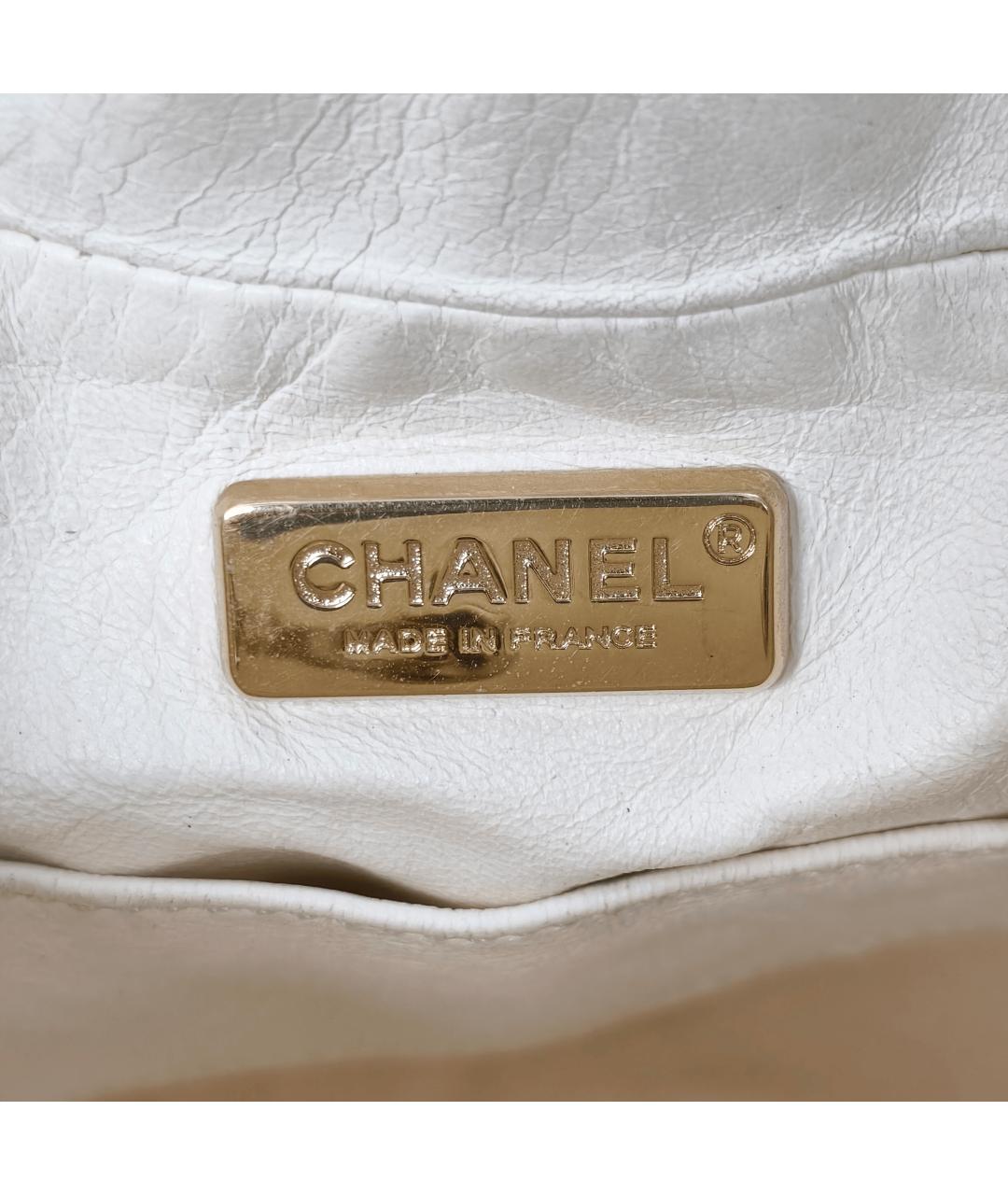 CHANEL Белая меховая сумка через плечо, фото 4