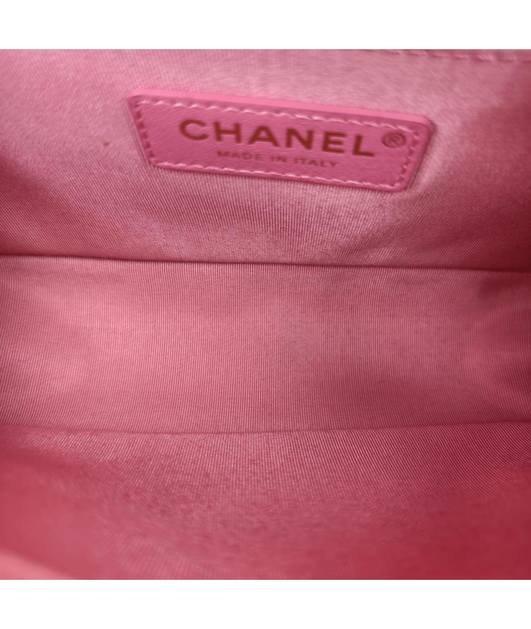 CHANEL Розовая кожаная сумка через плечо, фото 2
