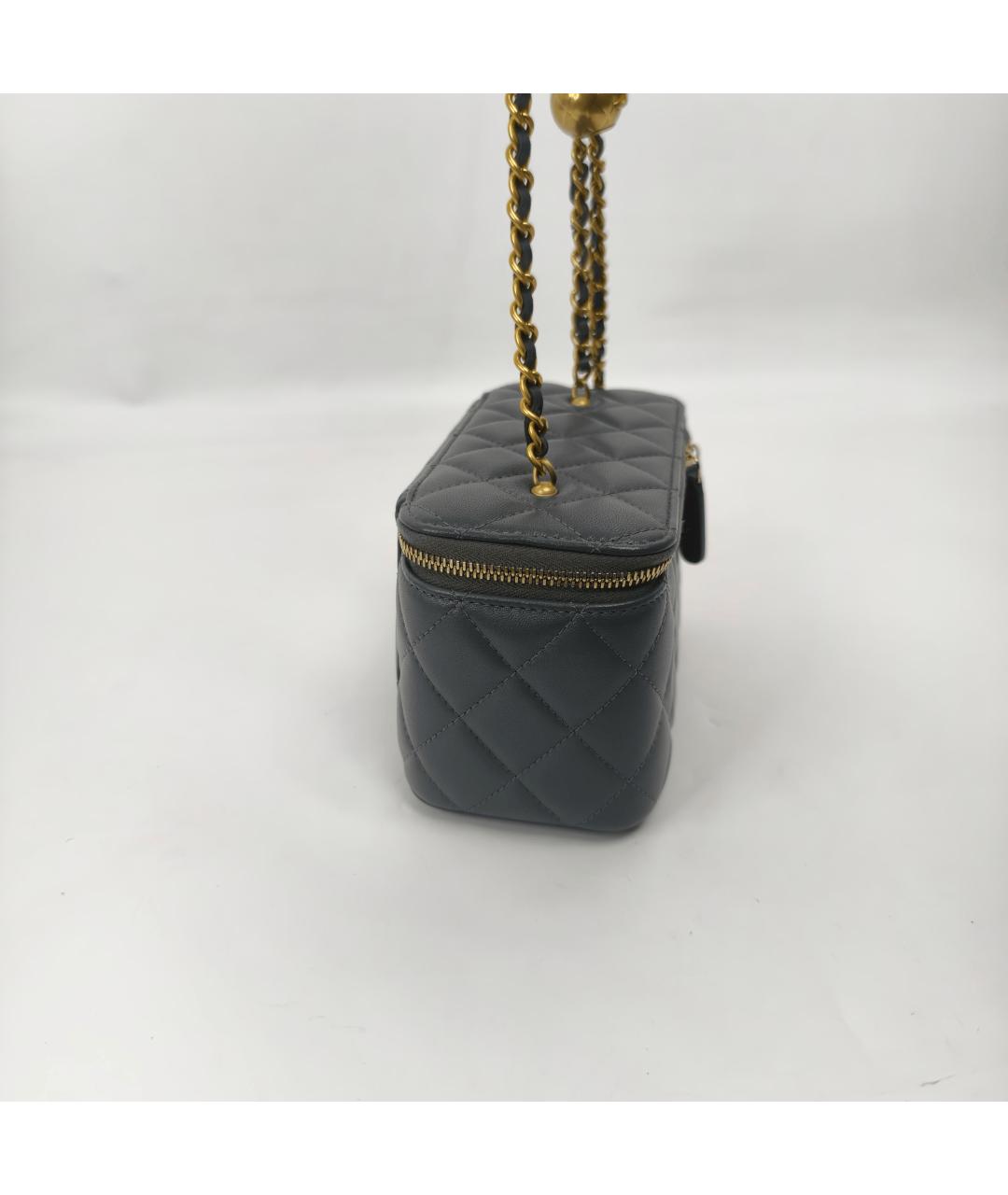 CHANEL Серая кожаная сумка через плечо, фото 8