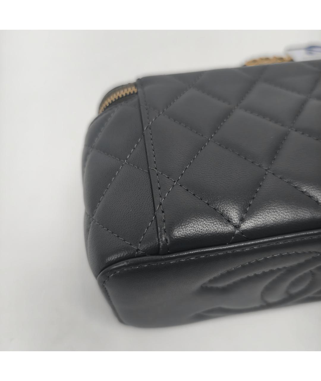 CHANEL Серая кожаная сумка через плечо, фото 4