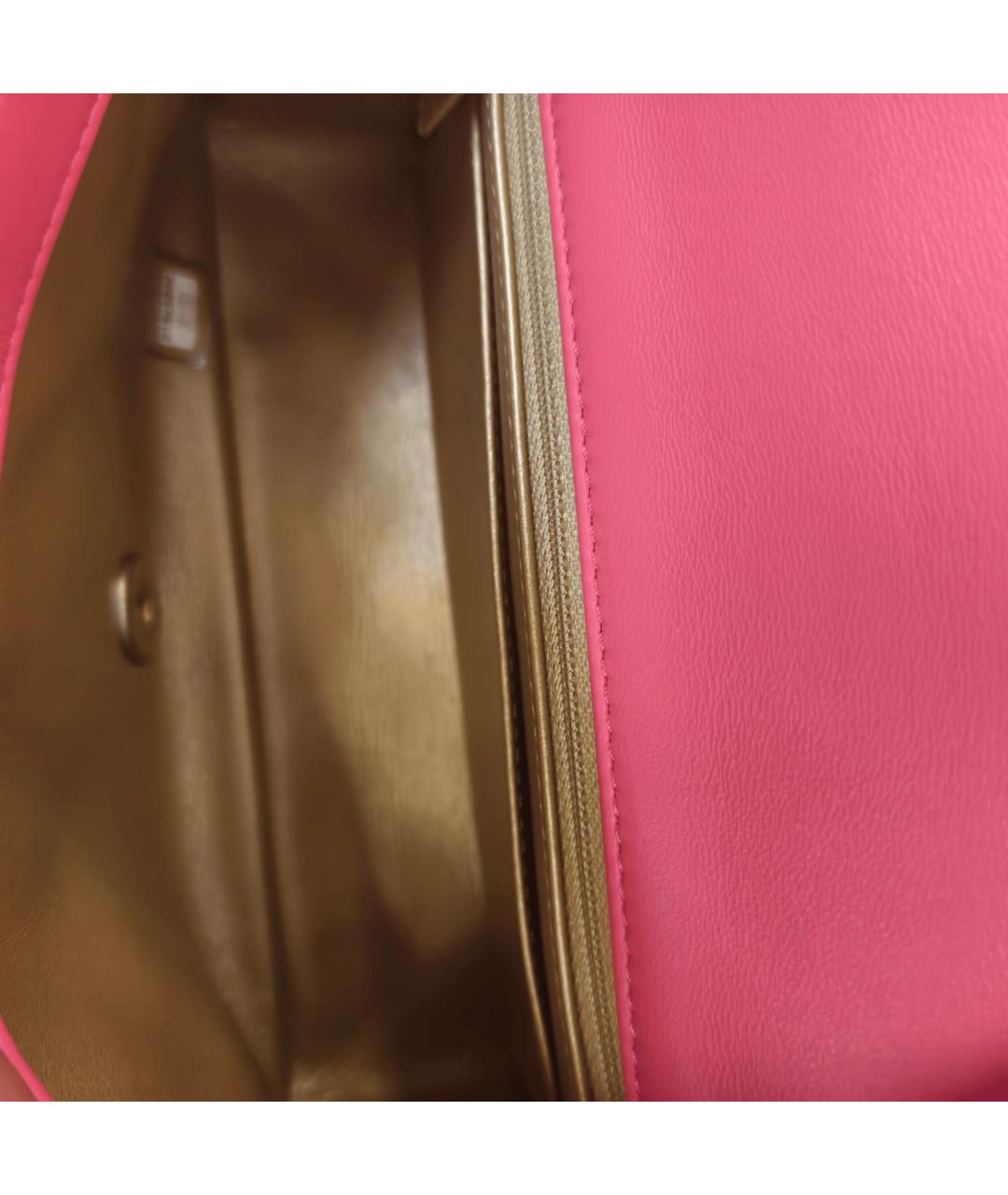 CHANEL Коралловая кожаная сумка через плечо, фото 2