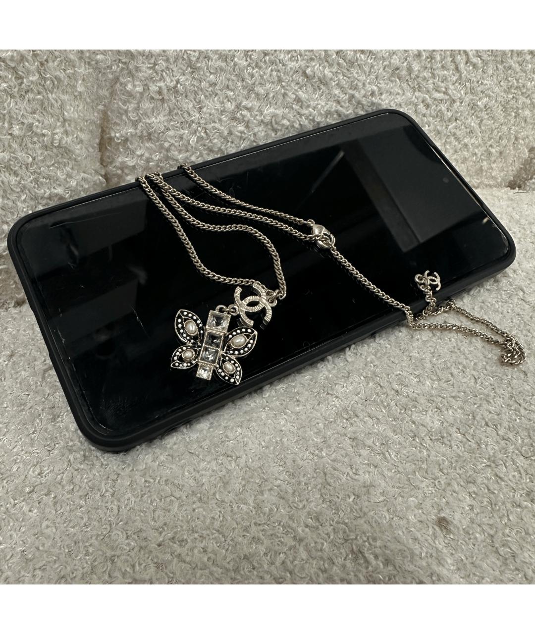 CHANEL Серебряное металлическое колье, фото 4