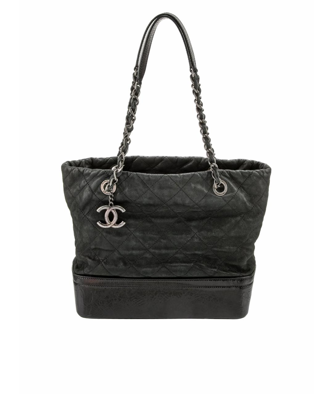 CHANEL Черная кожаная сумка через плечо, фото 1