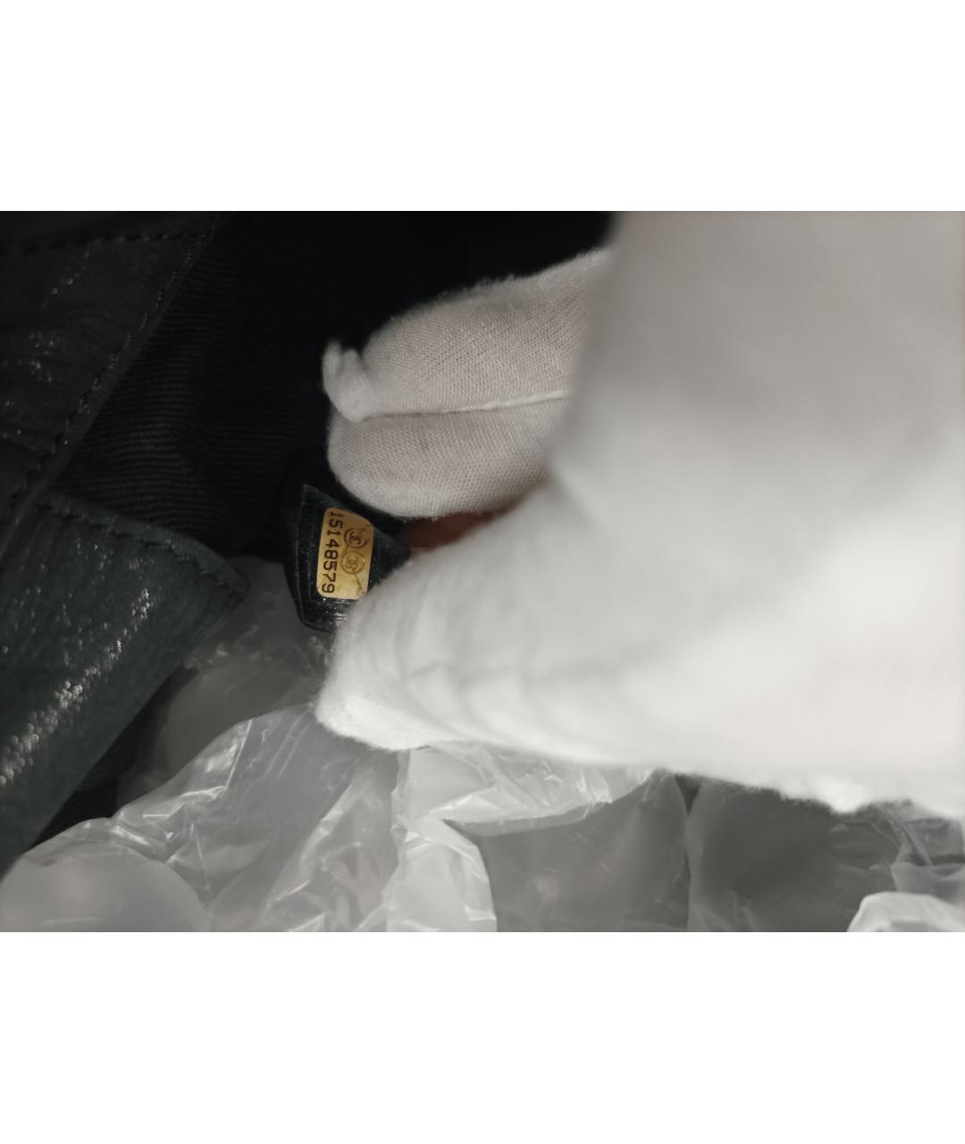 CHANEL Черная кожаная сумка через плечо, фото 2