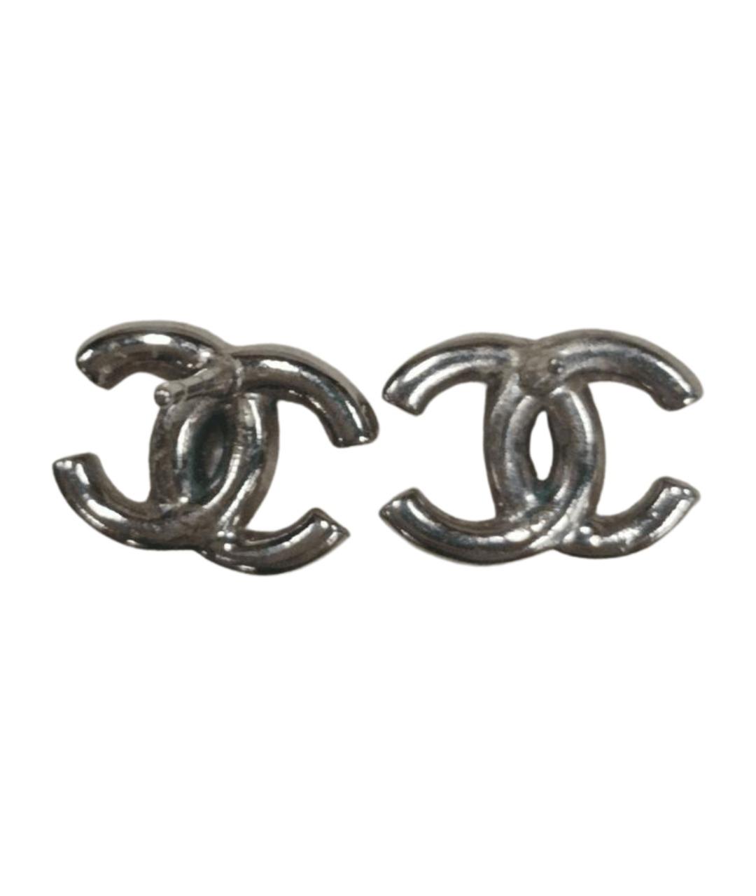 CHANEL Серебряные металлические серьги, фото 1