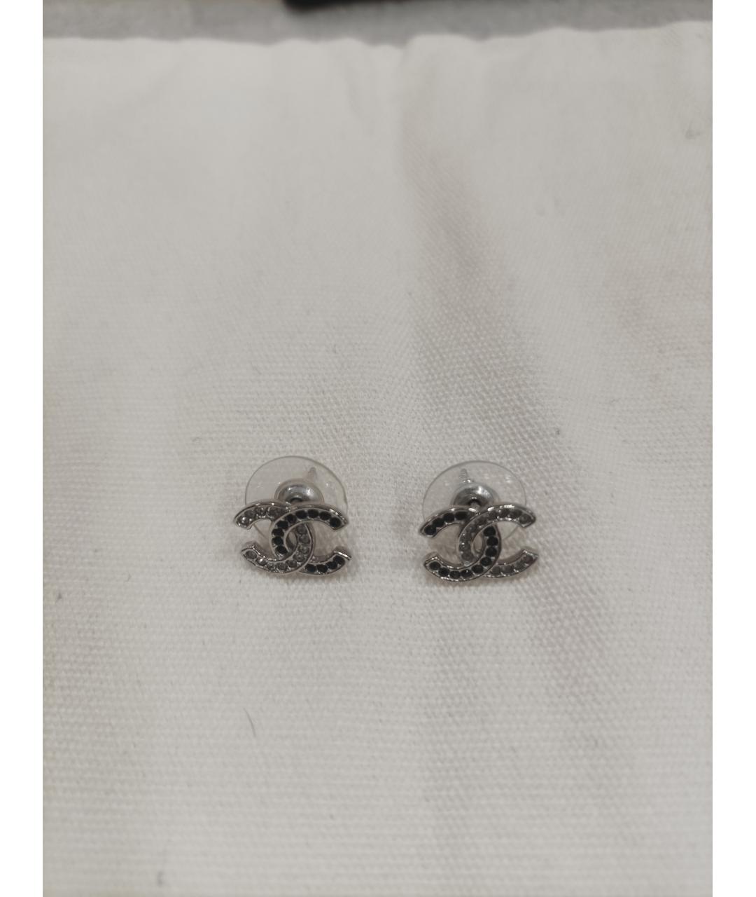 CHANEL Серебряные металлические серьги, фото 2