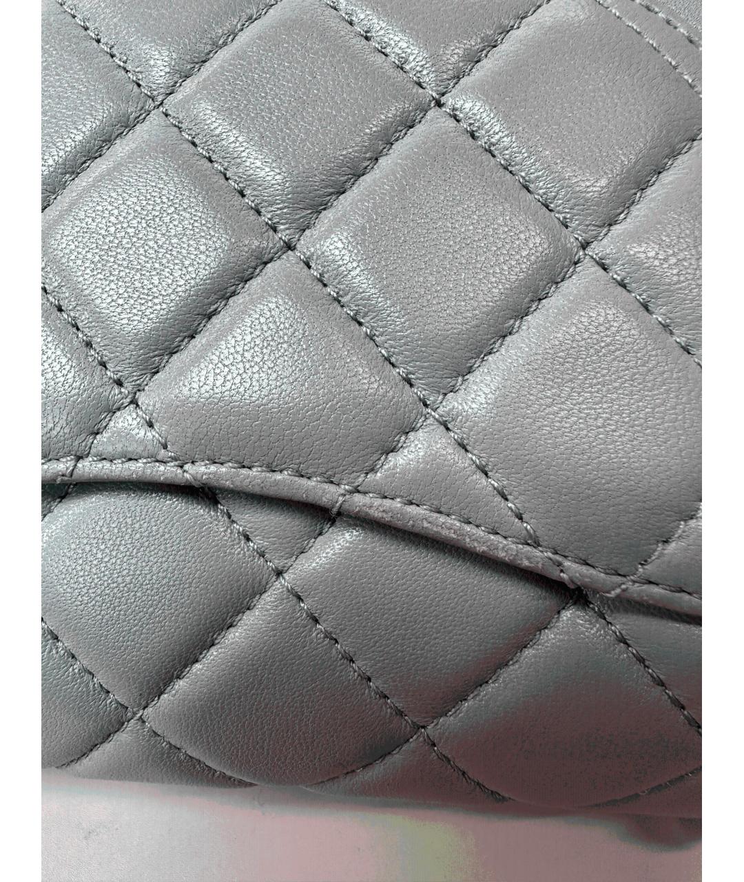 CHANEL Серая кожаная сумка через плечо, фото 5