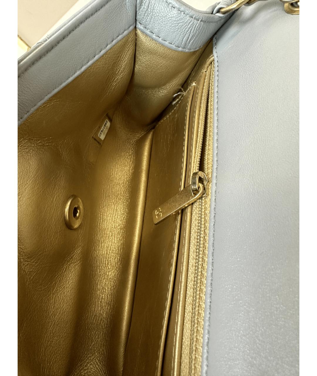 CHANEL Серая кожаная сумка через плечо, фото 6