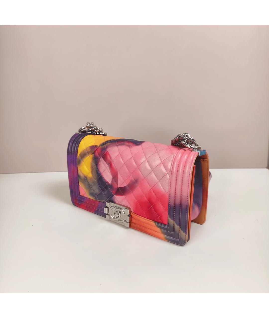 CHANEL Розовая кожаная сумка через плечо, фото 7