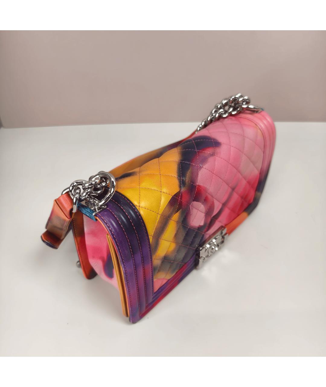 CHANEL Розовая кожаная сумка через плечо, фото 3