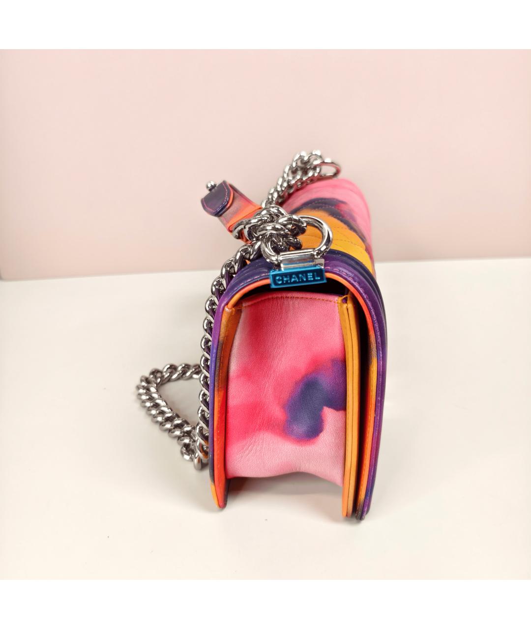 CHANEL Розовая кожаная сумка через плечо, фото 4