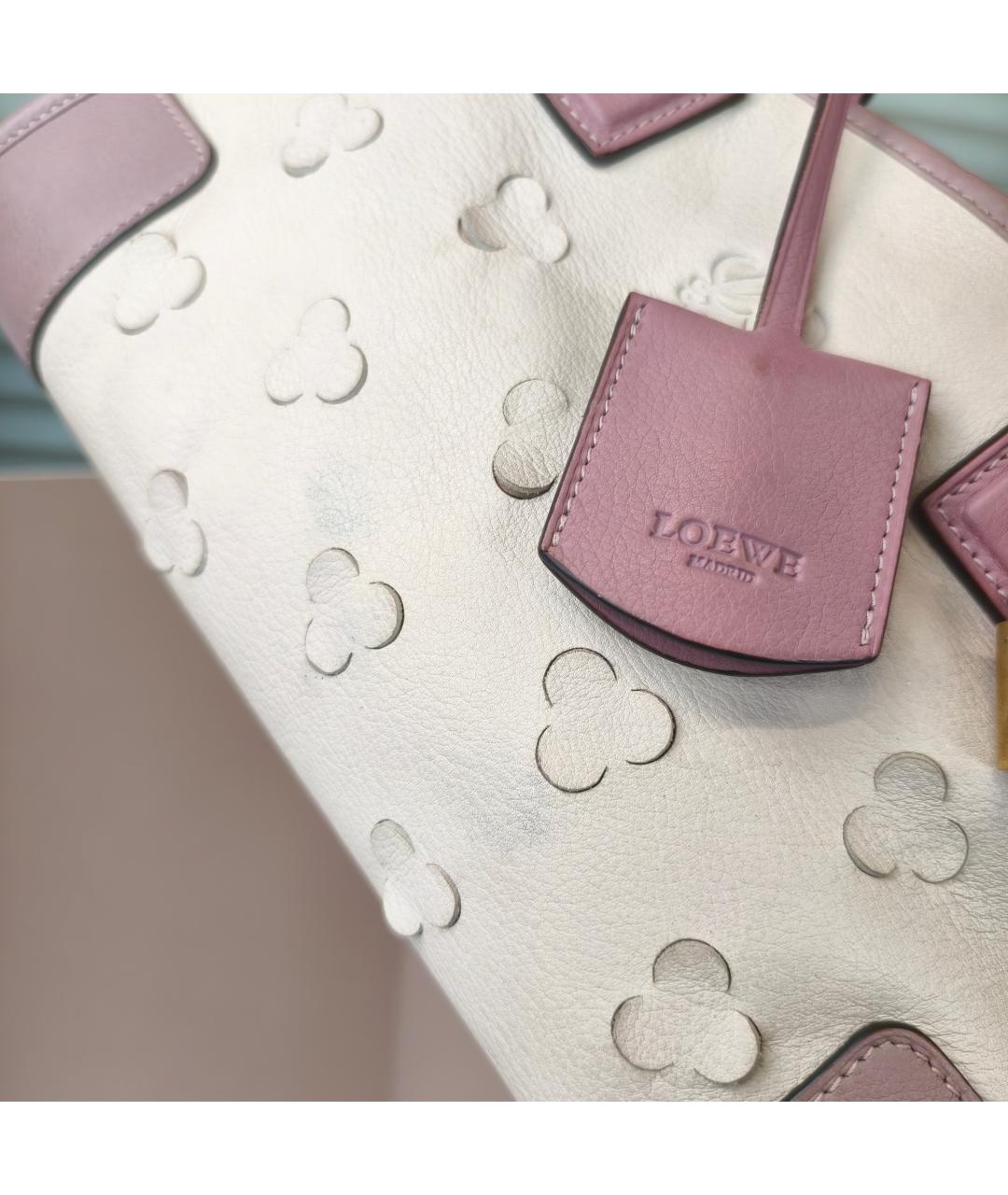 LOEWE Белая кожаная сумка через плечо, фото 4