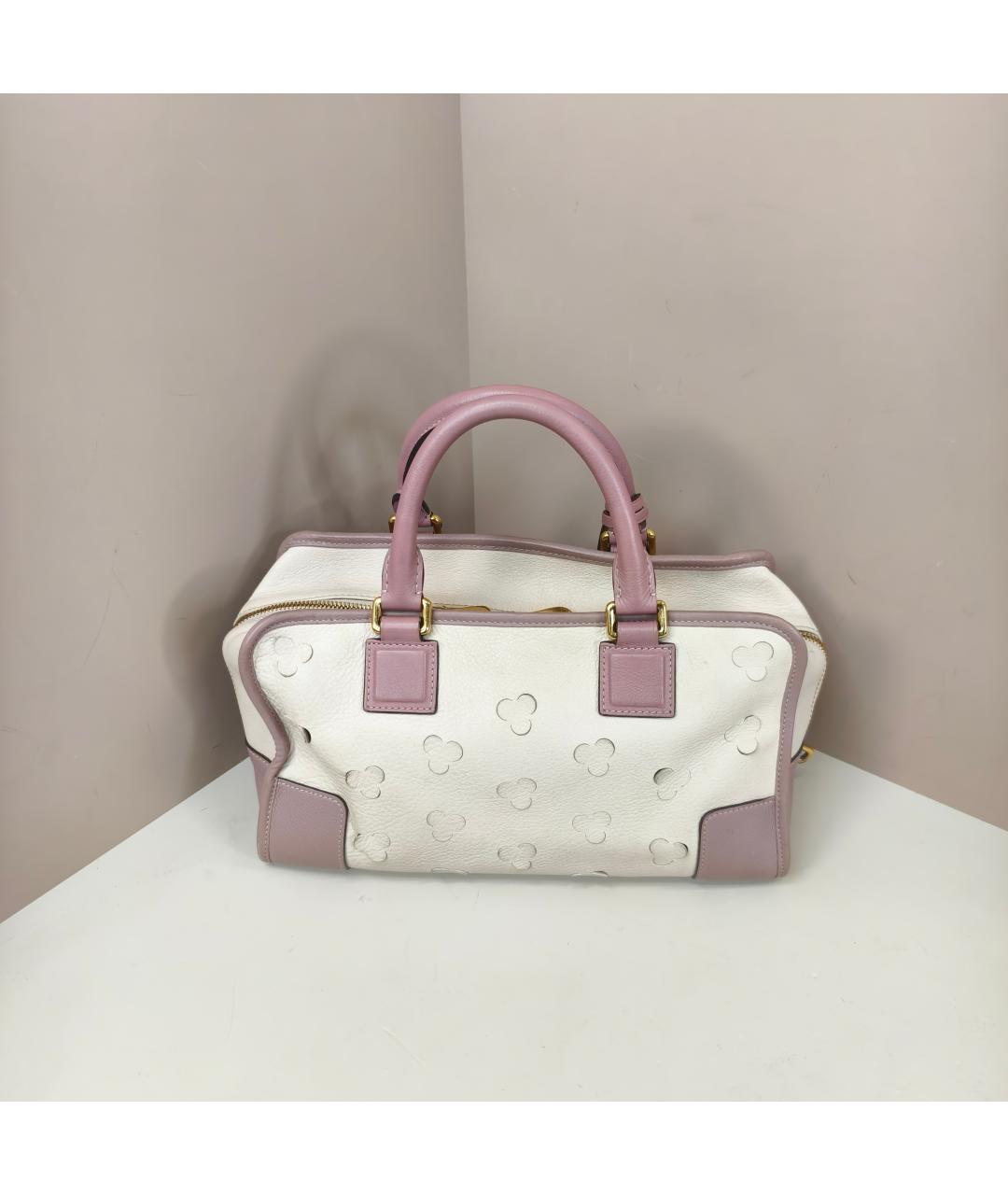 LOEWE Белая кожаная сумка через плечо, фото 7