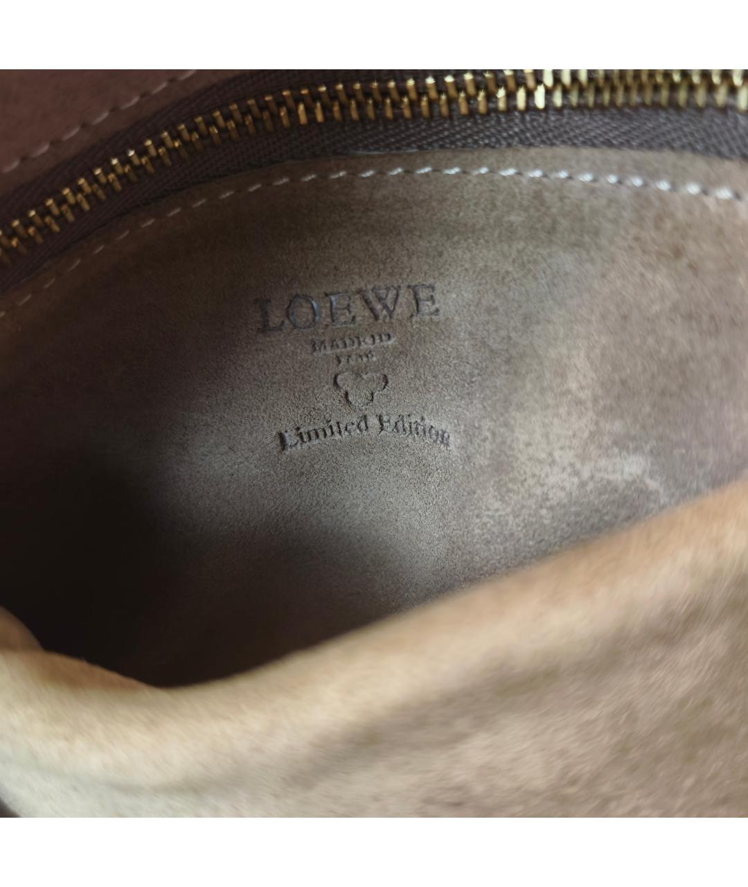 LOEWE Белая кожаная сумка через плечо, фото 5