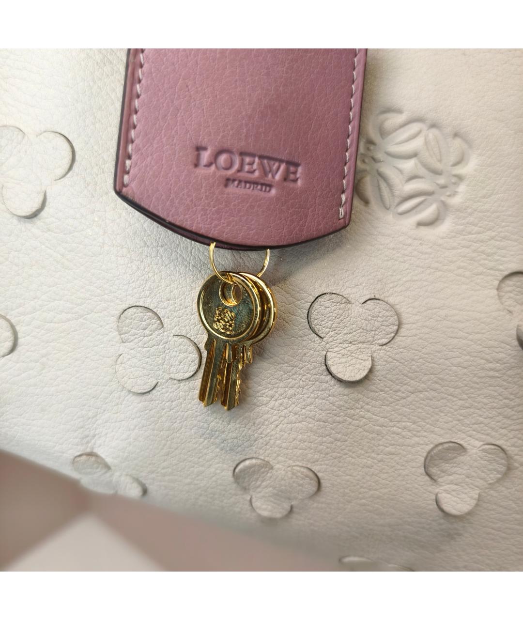 LOEWE Белая кожаная сумка через плечо, фото 2