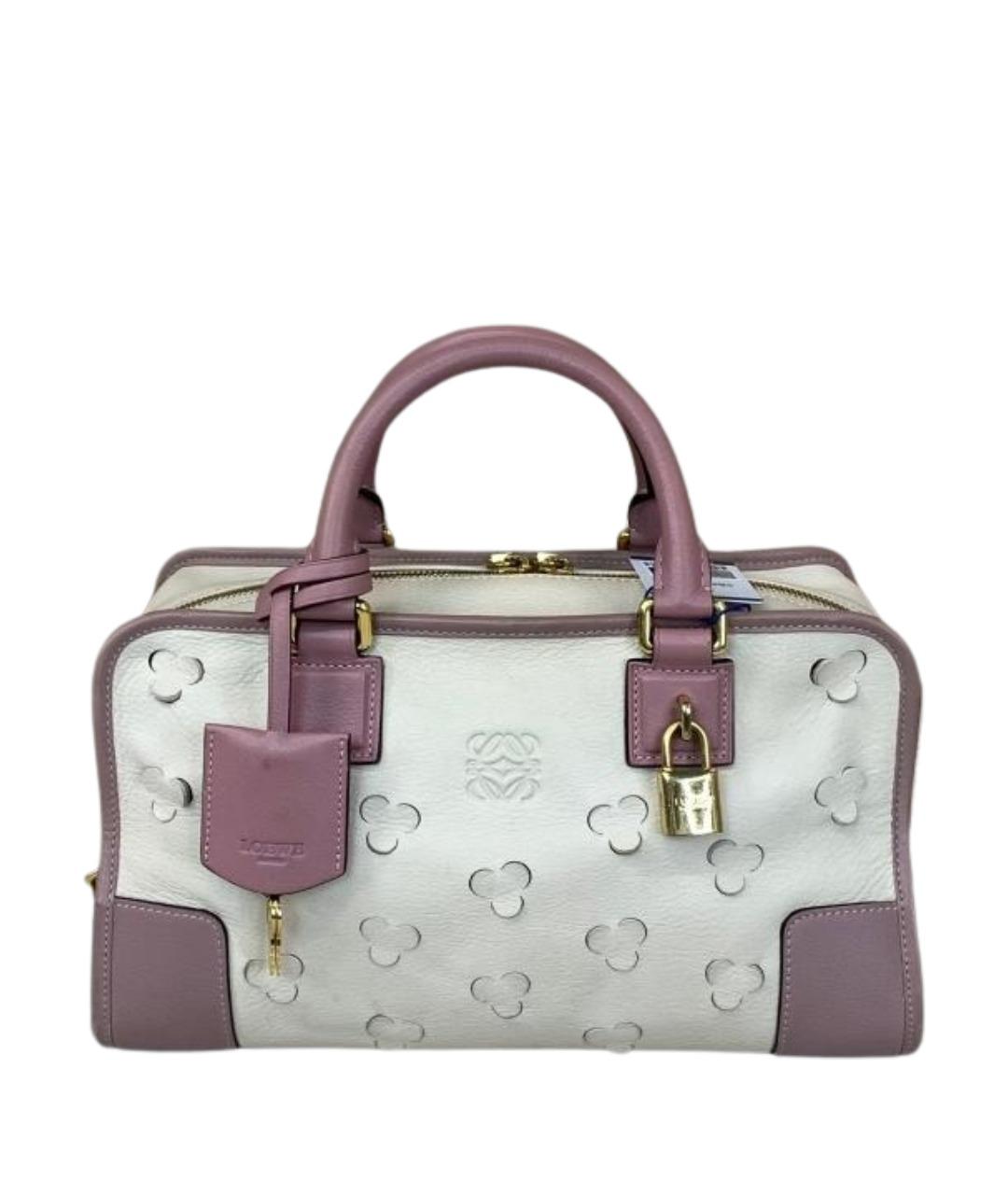 LOEWE Белая кожаная сумка через плечо, фото 1