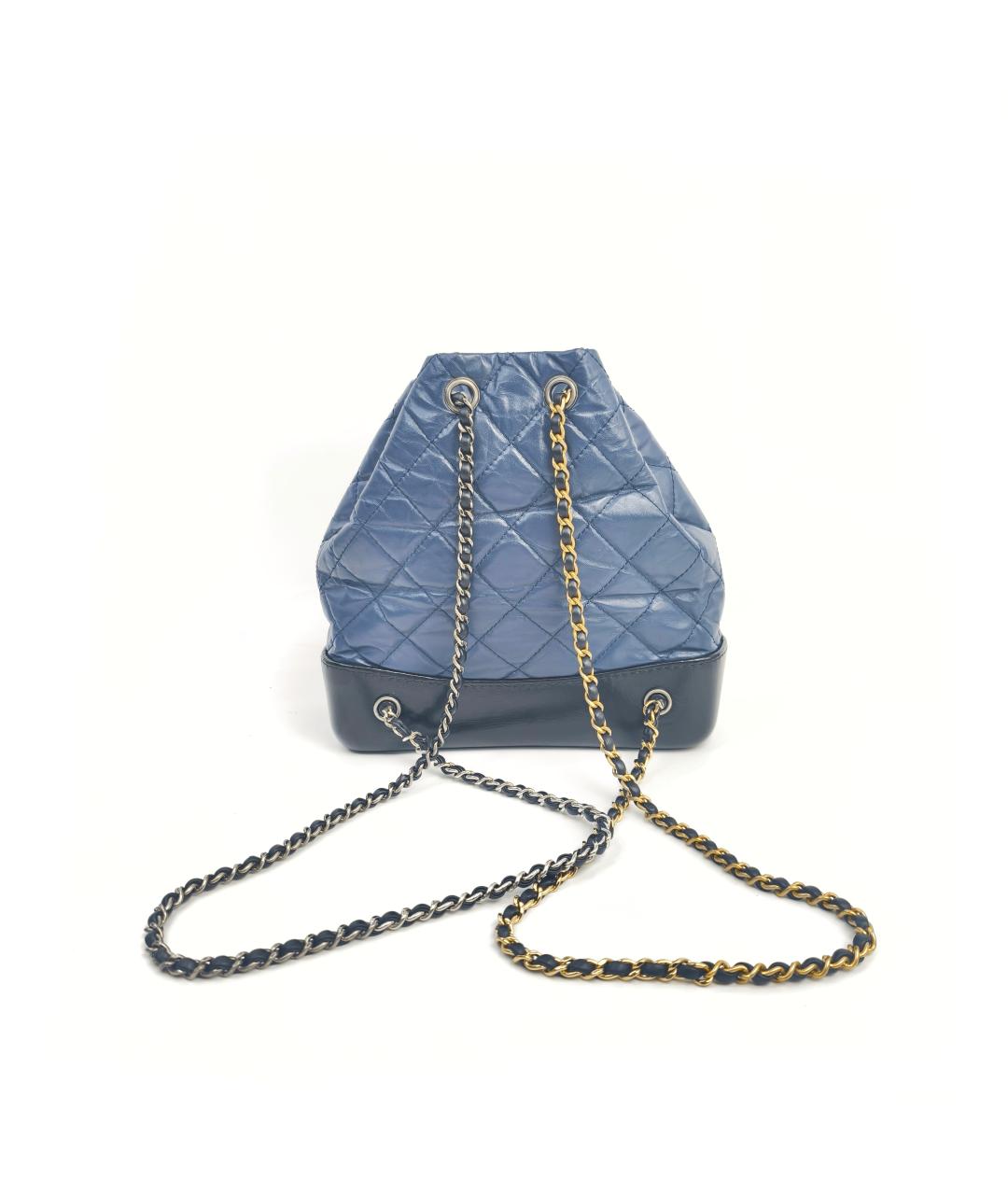 CHANEL Синий кожаный рюкзак, фото 8