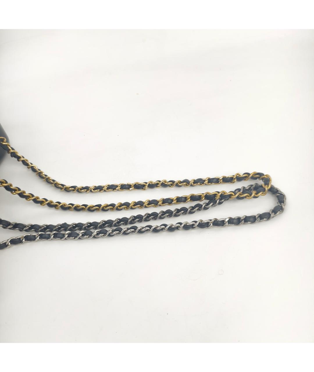 CHANEL Синий кожаный рюкзак, фото 6