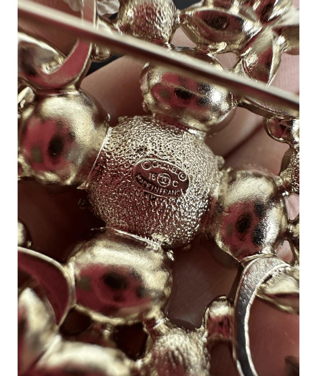 CHANEL Золотые металлические серьги, фото 2