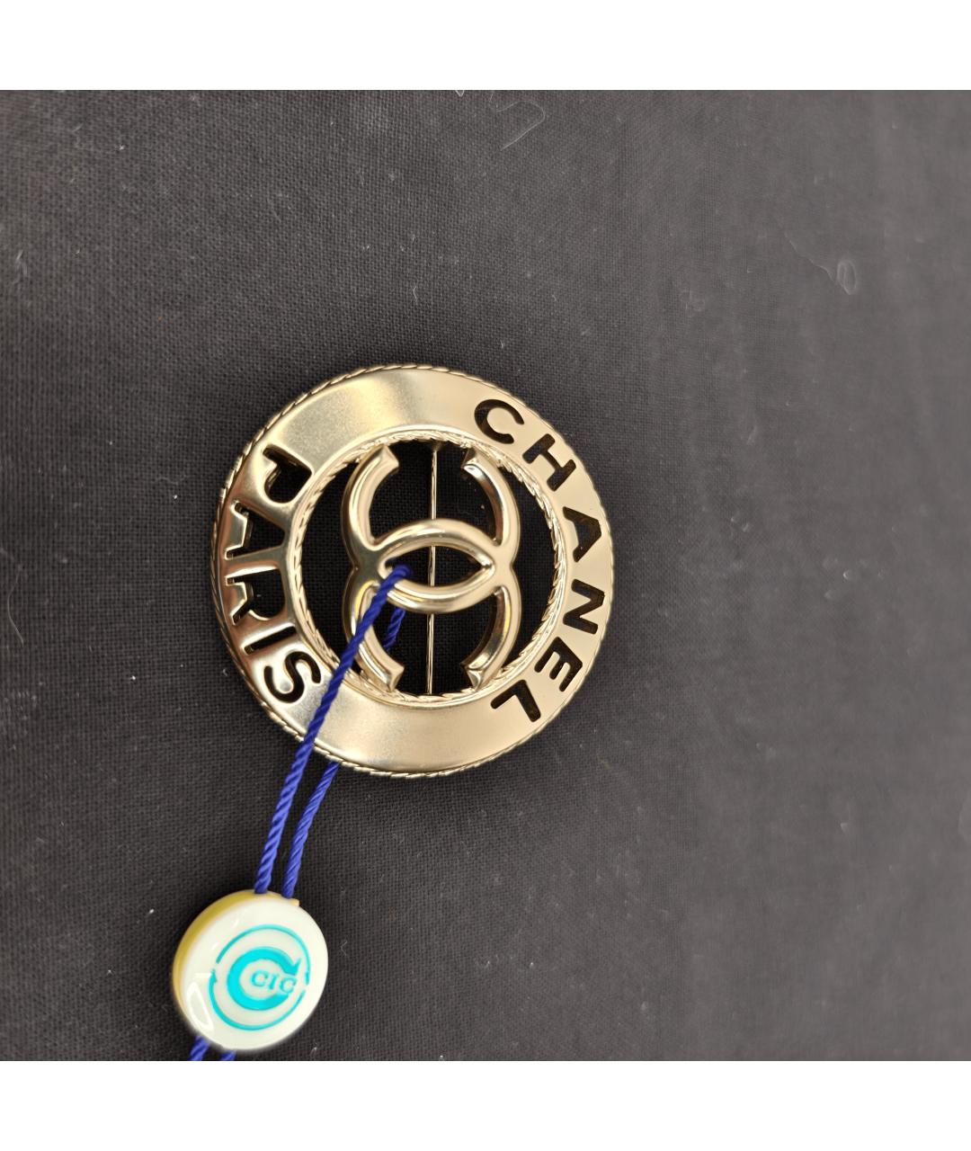 CHANEL Золотая металлическая булавка / брошь, фото 2