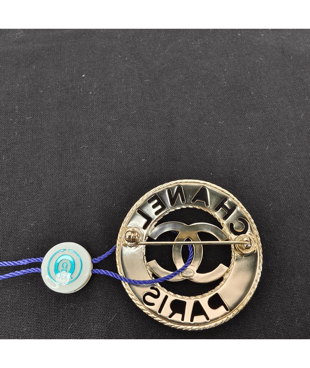 CHANEL Золотая металлическая булавка / брошь, фото 4