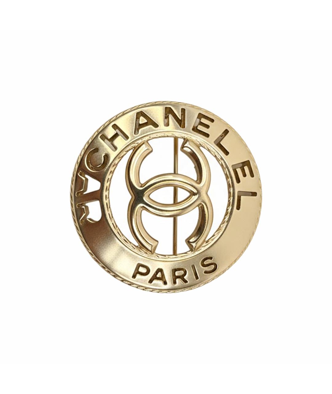 CHANEL Золотая металлическая булавка / брошь, фото 1
