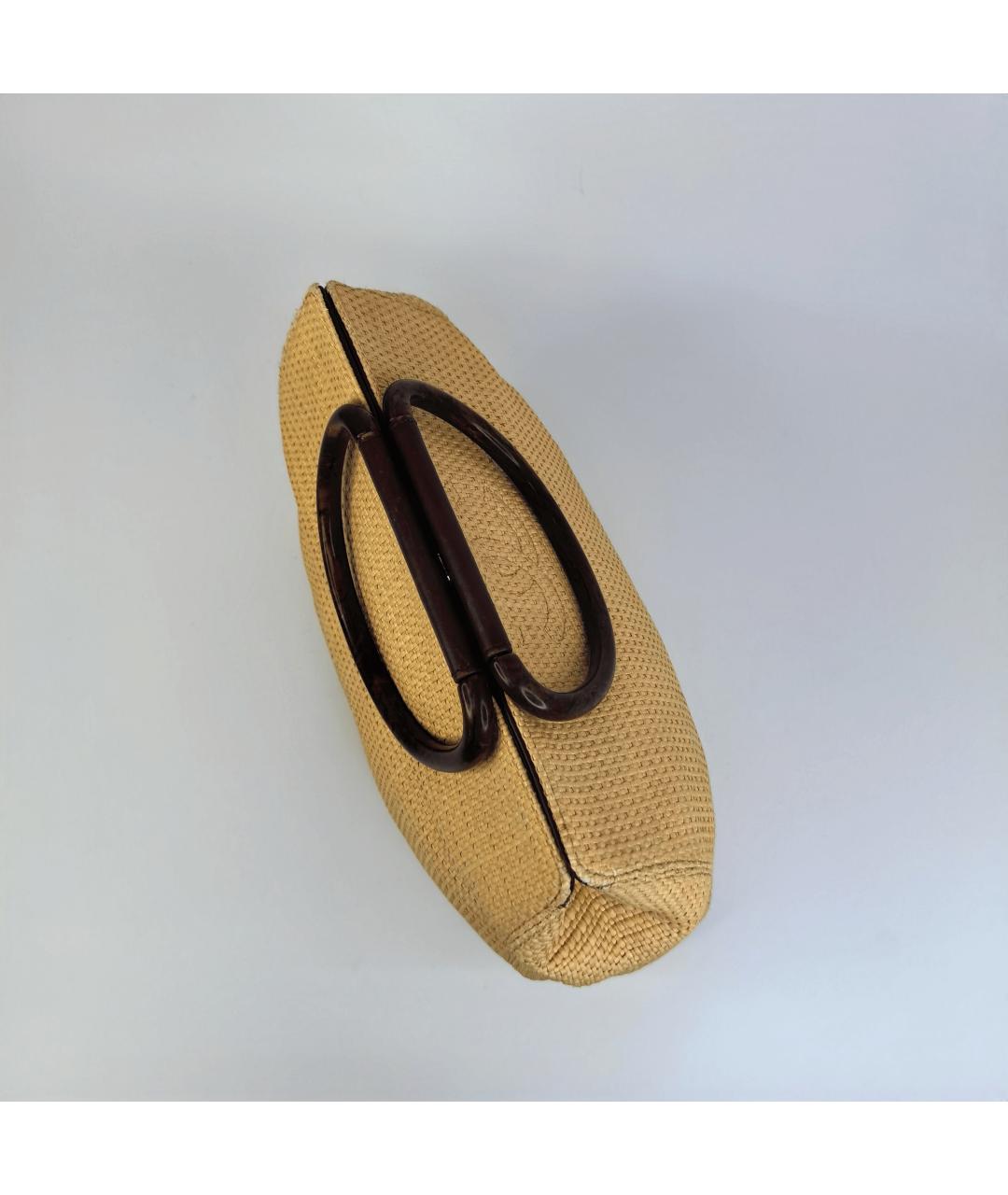 CHANEL Бежевая пелетеная сумка с короткими ручками, фото 7