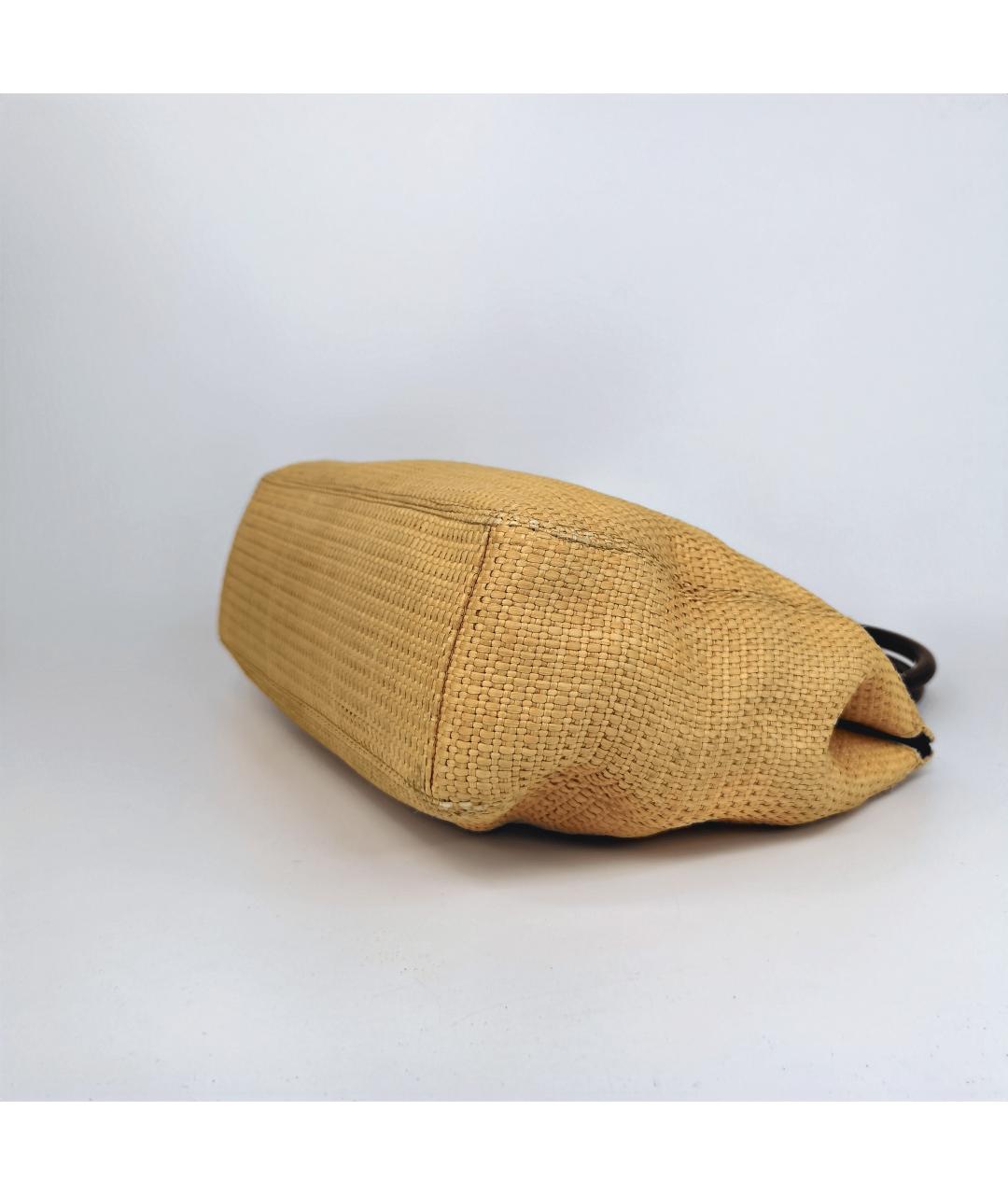 CHANEL Бежевая пелетеная сумка с короткими ручками, фото 3