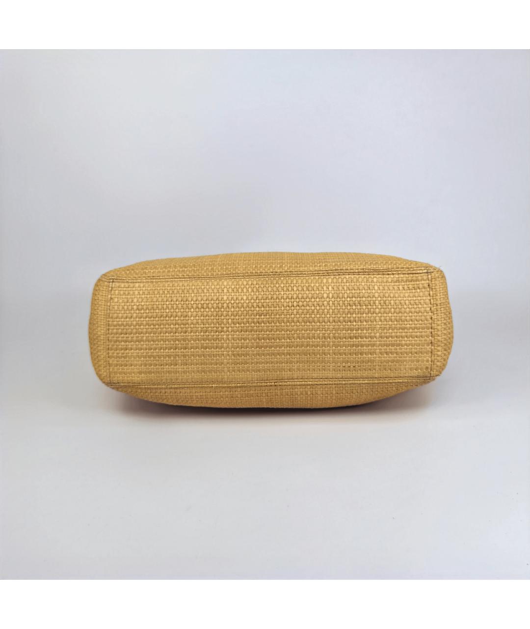 CHANEL Бежевая пелетеная сумка с короткими ручками, фото 9