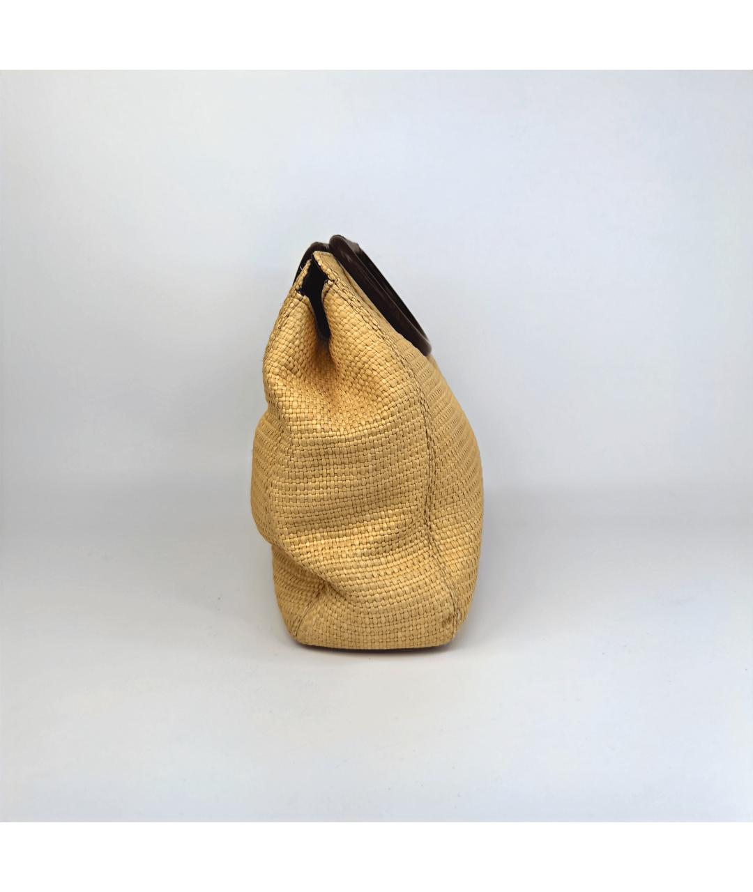 CHANEL Бежевая пелетеная сумка с короткими ручками, фото 2