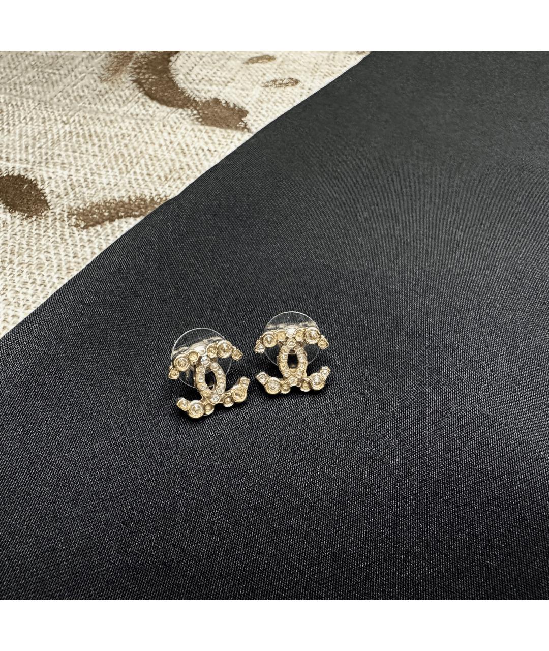 CHANEL Золотые металлические серьги, фото 5