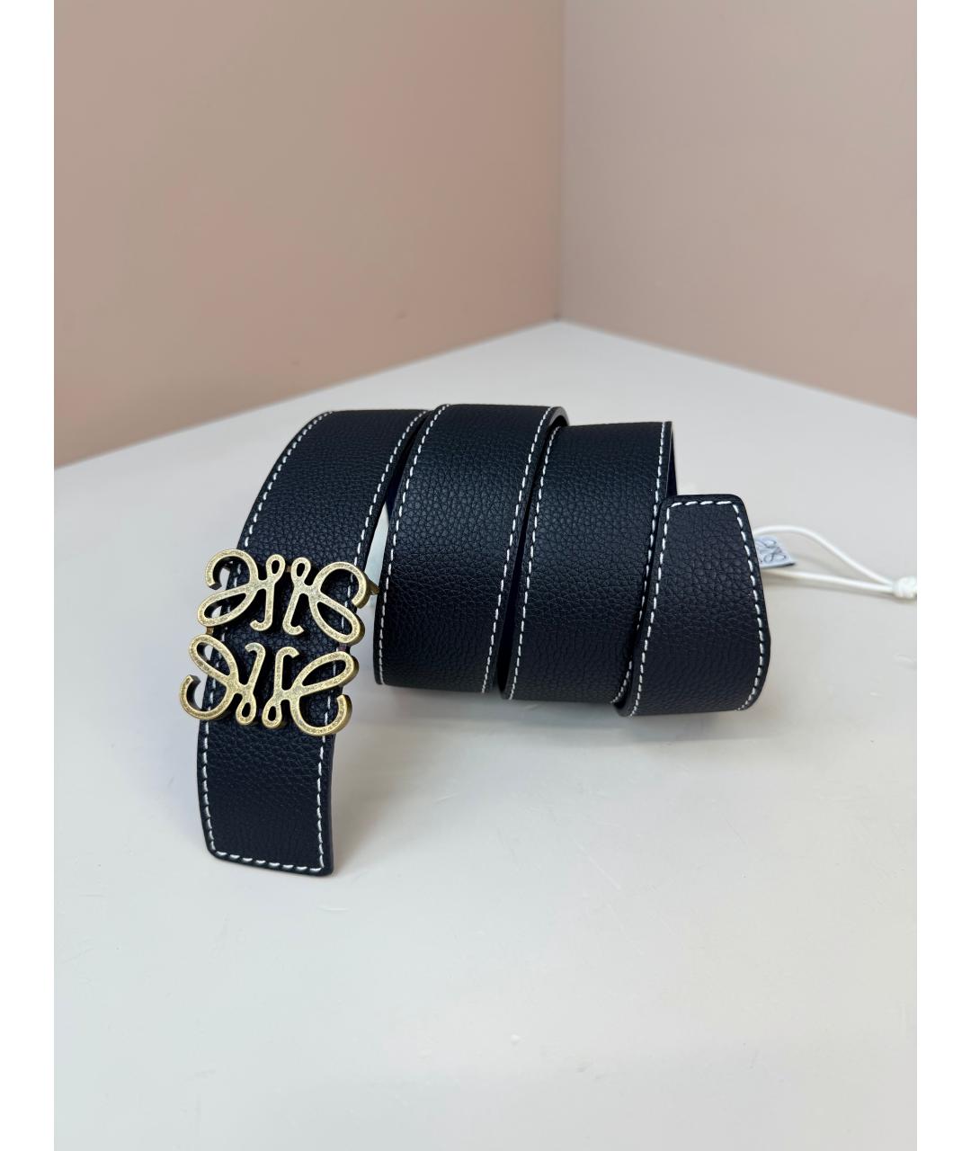 LOEWE Черный кожаный ремень, фото 3