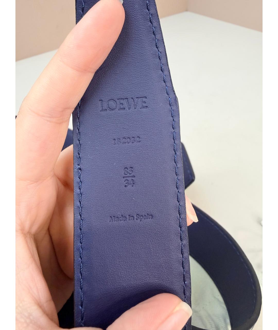 LOEWE Черный кожаный ремень, фото 2