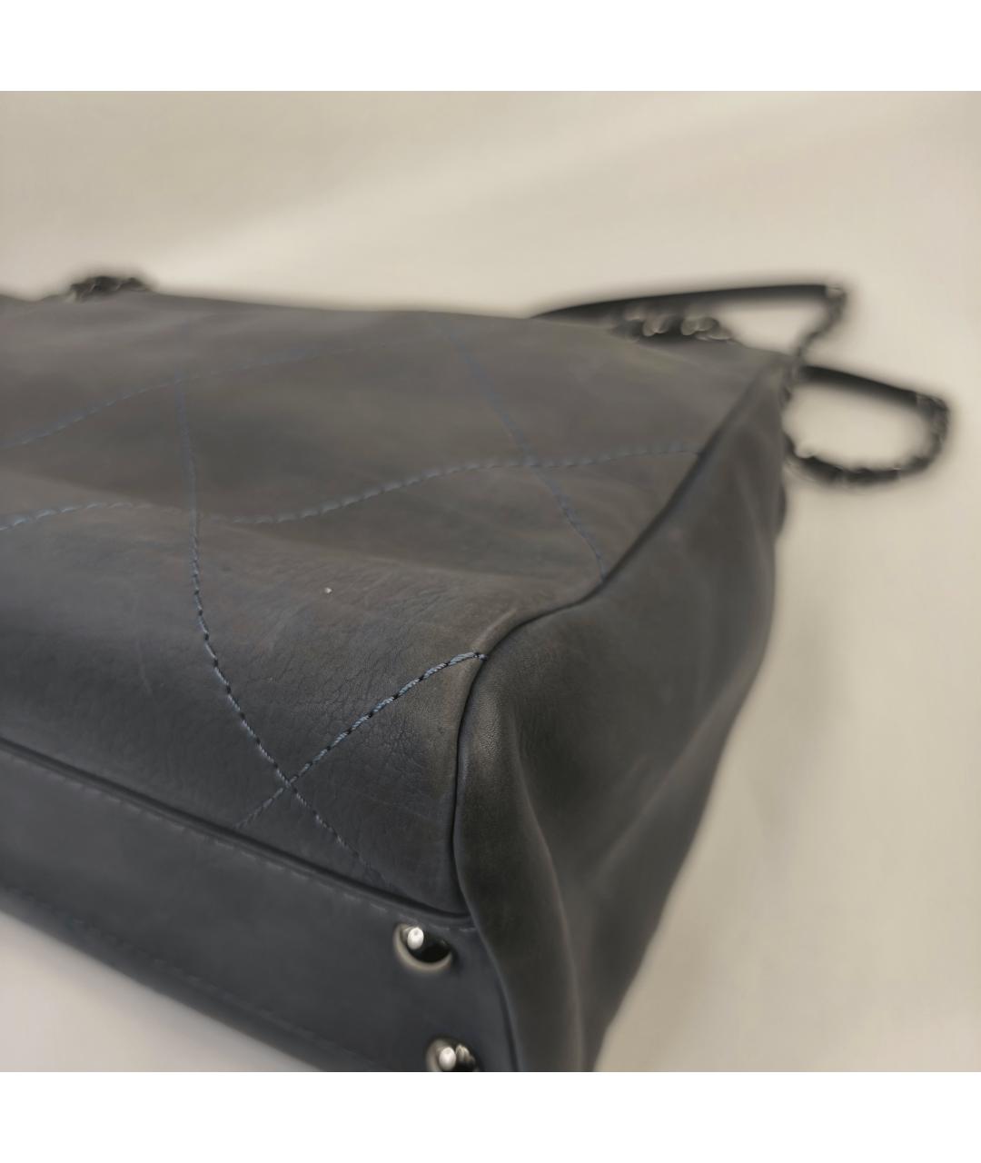 CHANEL Синяя кожаная сумка тоут, фото 2