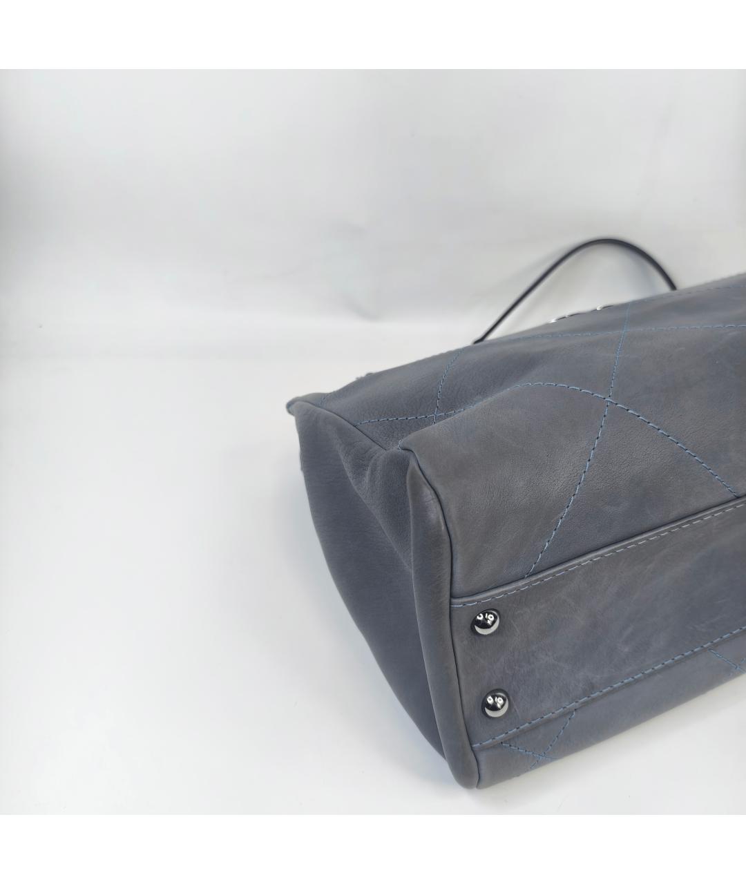 CHANEL Синяя кожаная сумка тоут, фото 6