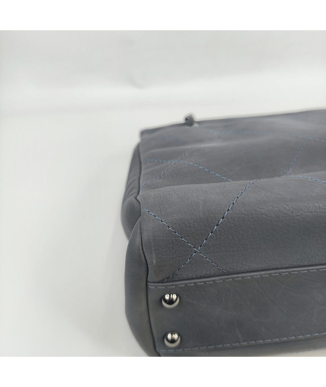 CHANEL Синяя кожаная сумка тоут, фото 8